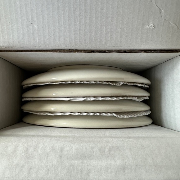 NEW Pottery Barn 6" cocktail plates, "Horse Cocktail." Equestrian. 4/box. - Picture 4 of 9